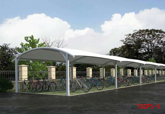 圆拱型膜结构自行车棚