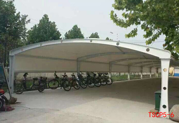 双排膜结构自行车棚