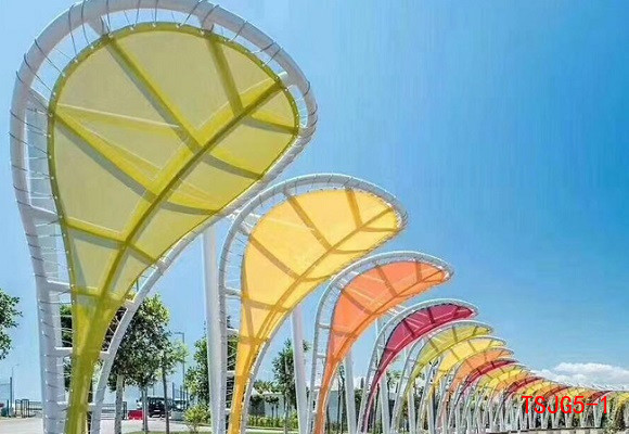 树叶造型膜结构景观小品