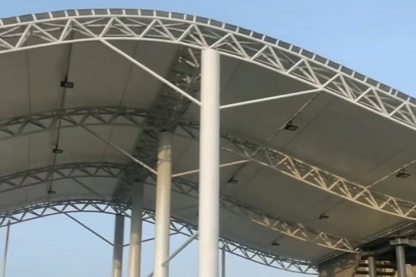 山西河津高速检查站膜结构完工